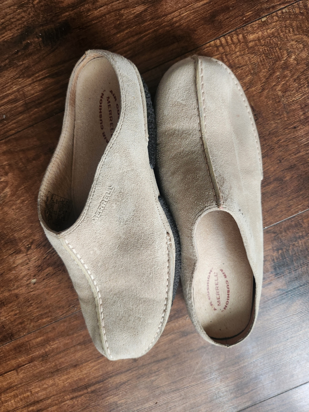 Merrell Duet Alto Slip-On Suede Loafers in Light Beige